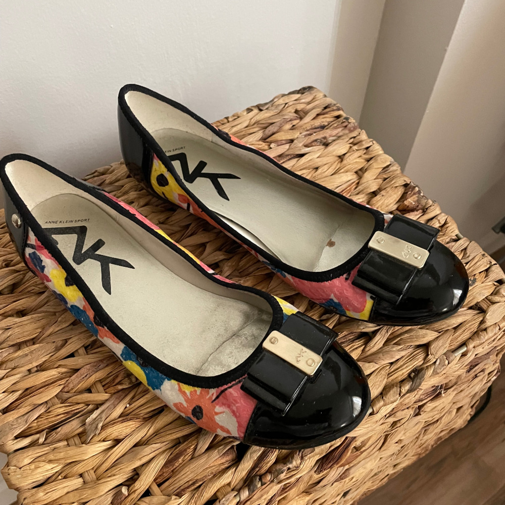 Anne Klein Sport AK floral sequin flats